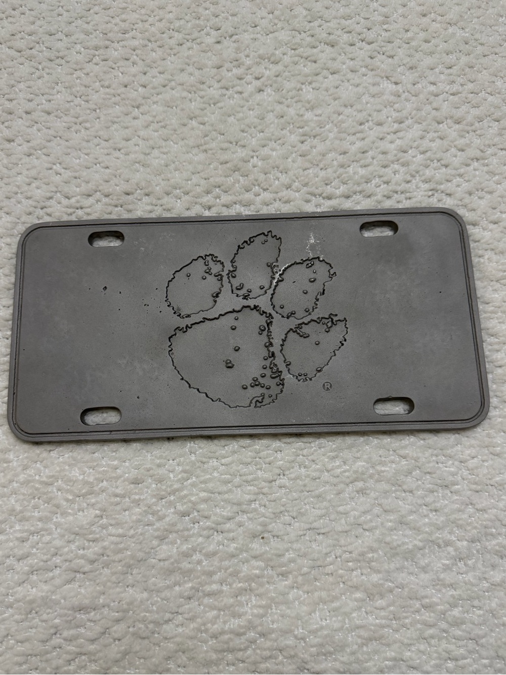 Clemson Tigers Paw Pewter Plate